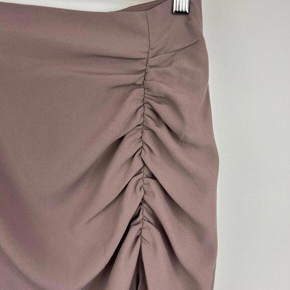 Aritzia Babaton Mayhew Midi Skirt Dusty Mauve Women's Size 4 Side Slit Stretchy - Picture 5 of 12